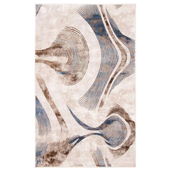 ECARPET Amara 8 x 10-ft Taupe Polyester Contemporary/Modern Indoor Abstract Pattern Area Rug