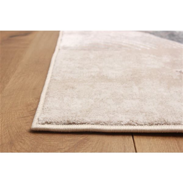 ECARPET Amara 8 x 10-ft Taupe Polyester Contemporary/Modern Indoor Abstract Pattern Area Rug