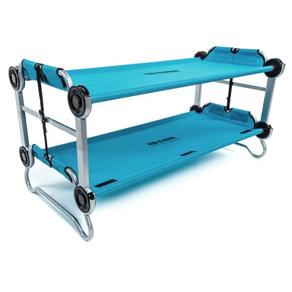 Disc-O-Bed Kid-O-Bunk Polyester Steel Frame Portable Cot System - Teal