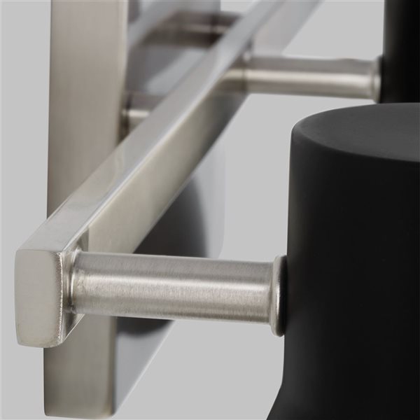 Generation Lighting Towner 26-in W Brushed Nickel/Black Metal 3-Light Transitional Vanity Light