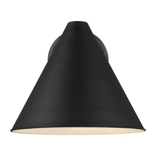 Generation Lighting Crittenden Modern Round Medium One Light Outdoor Wall Lantern - Black