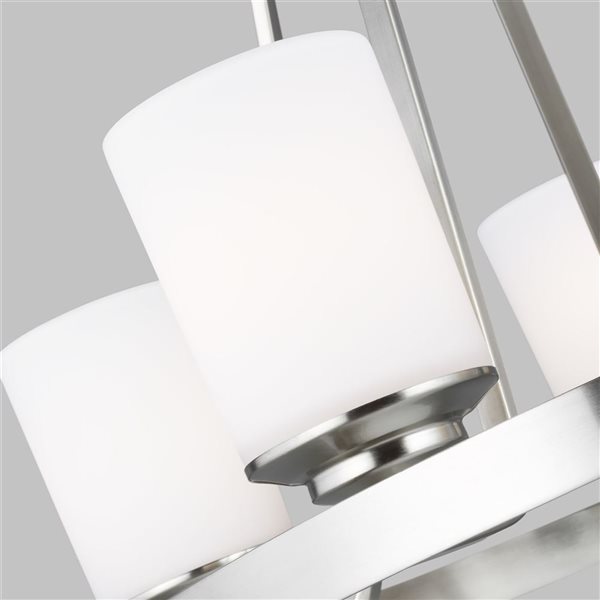 Generation Lighting Kemal Circular Five Light Chandelier - Brushed Nickel