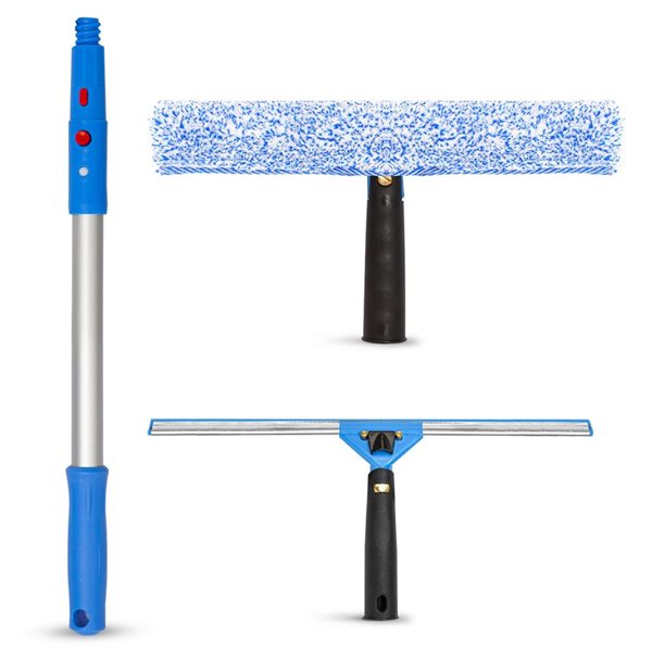 Gritt Commercial Pro Window Washing Cleaning Kit w/ 18-in Squeegee + 18 ...
