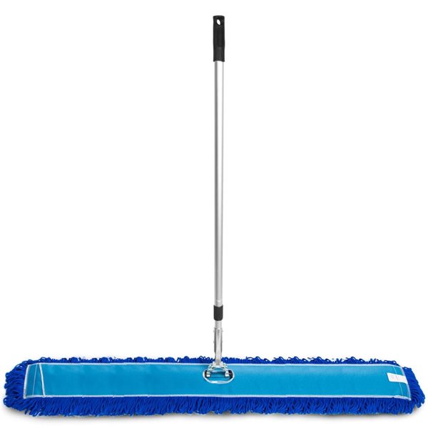 Gritt Commercial All-In-One 60-in Microfibre Dust Mop Set w/ 72-in Telescopic Handle - 4/Pk