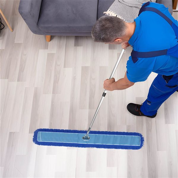 Gritt Commercial All-In-One 60-in Microfibre Dust Mop Set w/ 72-in Telescopic Handle - 4/Pk