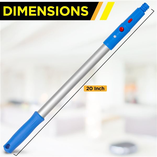 Gritt Commercial 20-in Aluminum Pole for Cleaning Tools - 3/Pk