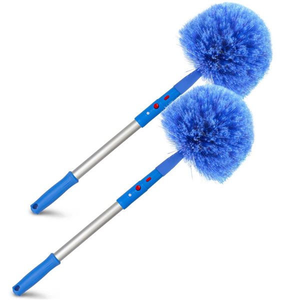 Gritt Commercial Corner Duster Brush w/ 20-in Pole - 2/Pk