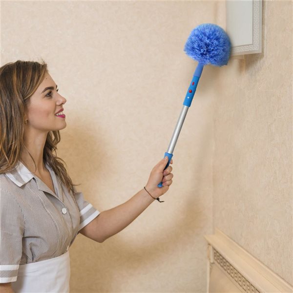 Gritt Commercial Corner Duster Brush w/ 20-in Pole - 2/Pk