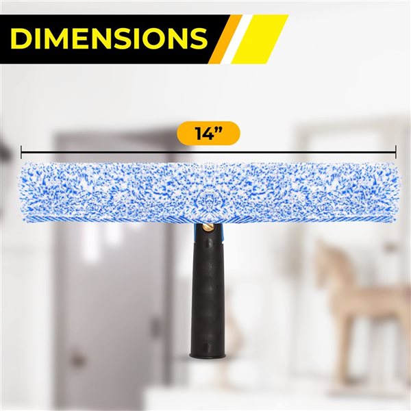 Gritt Commercial 14-in Heavy-Duty Swivel Window Brush 2/Pk