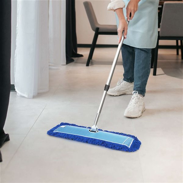 Gritt Commercial All-In-One 36-in Microfibre Dust Mop Set w/ 72-in Telescopic Handle - 4/Pk