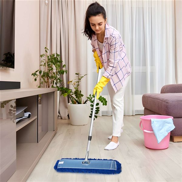 Gritt Commercial All-In-One 36-in Microfibre Dust Mop Set w/ 72-in Telescopic Handle - 4/Pk