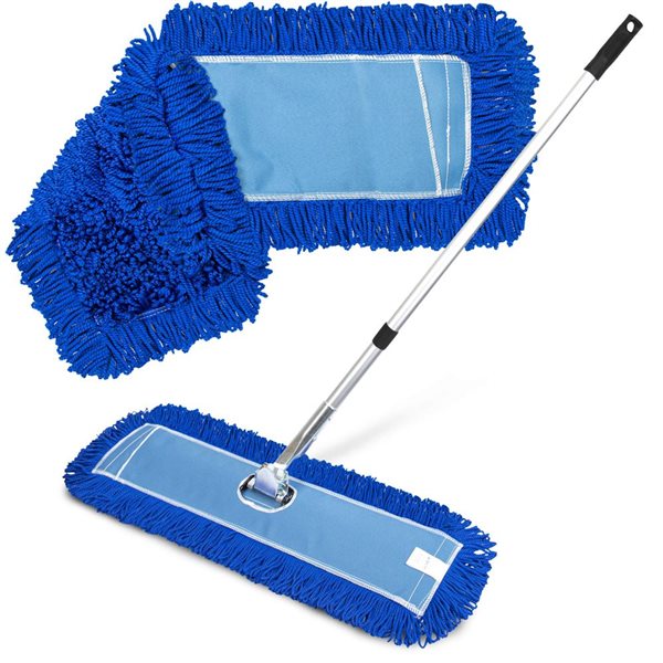 Gritt Commercial All-In-One 36-in Microfibre Dust Mop Set w/ 72-in Telescopic Handle - 4/Pk