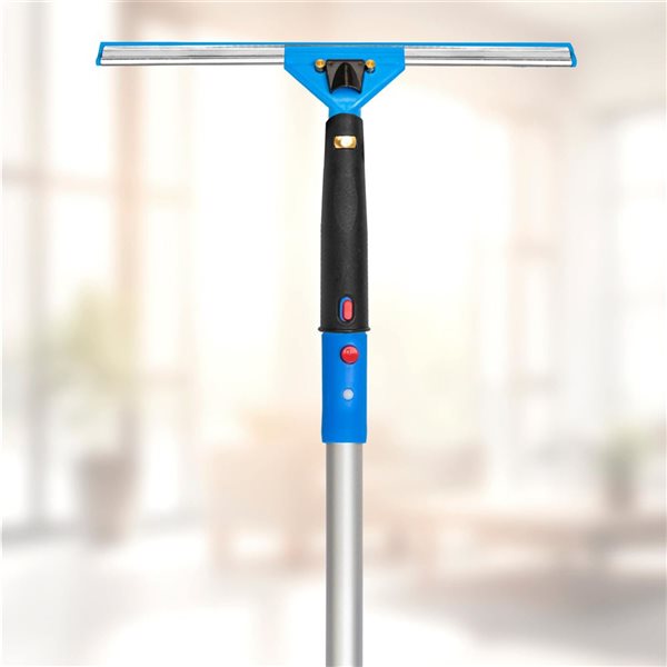 Gritt Commercial Window Washing Kit w/ 14-in Swivel Window Squeegee and 20-in Pole Handle