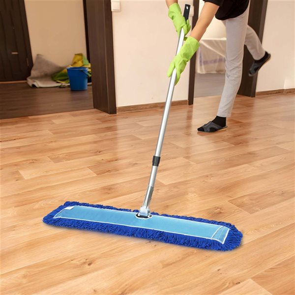 Gritt Commercial All-In-One 48-in Microfibre Dust Mop Set w/ 72-in Telescopic Handle