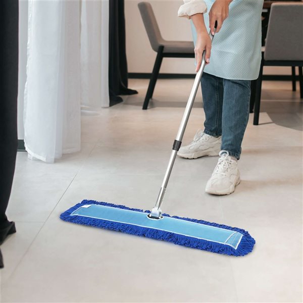 Gritt Commercial All-In-One 48-in Microfibre Dust Mop Set w/ 72-in Telescopic Handle