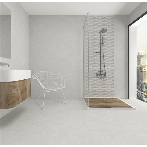 Dundee Deco 2x4-ft Faux Concrete Matte Wall Panels 4/Pk - Tan