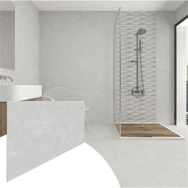 Dundee Deco 2x4-ft Faux Concrete Matte Wall Panels 4/Pk - Tan