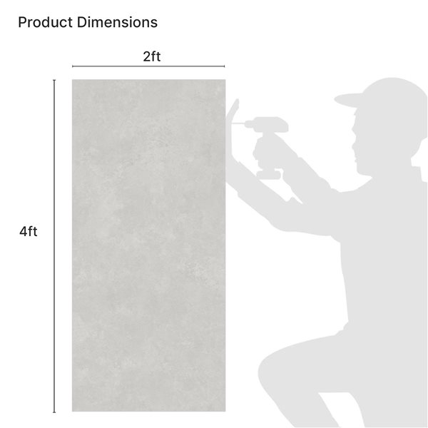 Dundee Deco 2x4-ft Faux Concrete Matte Wall Panels 4/Pk - Tan