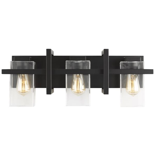 Generation Lighting Mitte Three-Light Bath Wall Light - Black