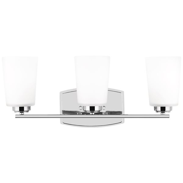 Generation Lighting Franport Three-Light Bath Wall Light - Chrome