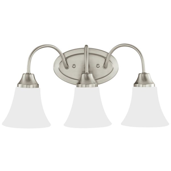 Generation Lighting Holman Three-Light Bath Wall Light - Brushed Nickel
