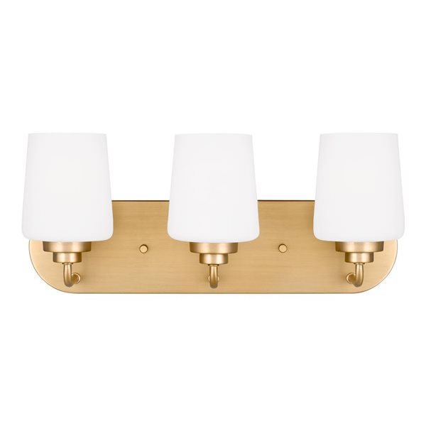 Generation Lighting Windom Three-Light Bath Wall Light - Satin Brass