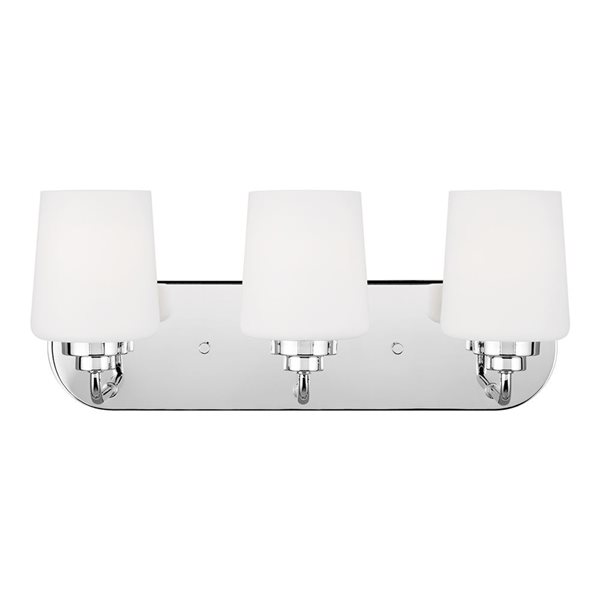 Generation Lighting Windom Three-Light Bath Wall Light - Chrome