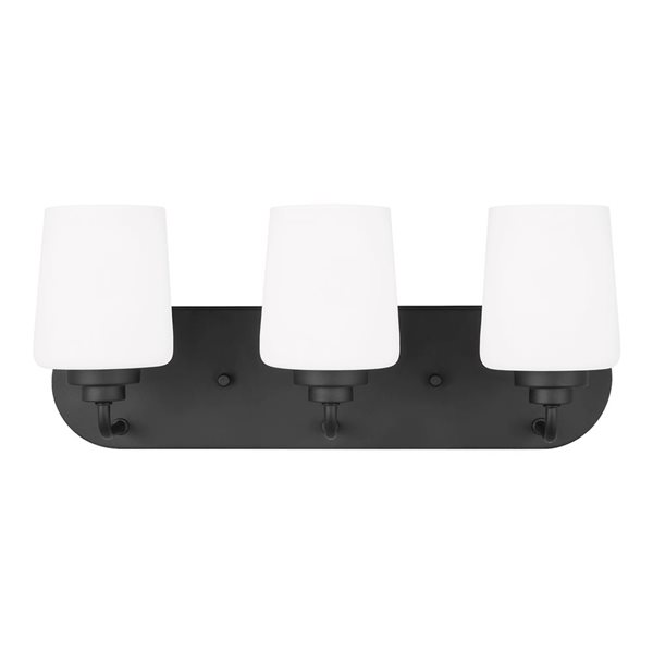 Generation Lighting Windom Three-Light Bath Wall Light - Black