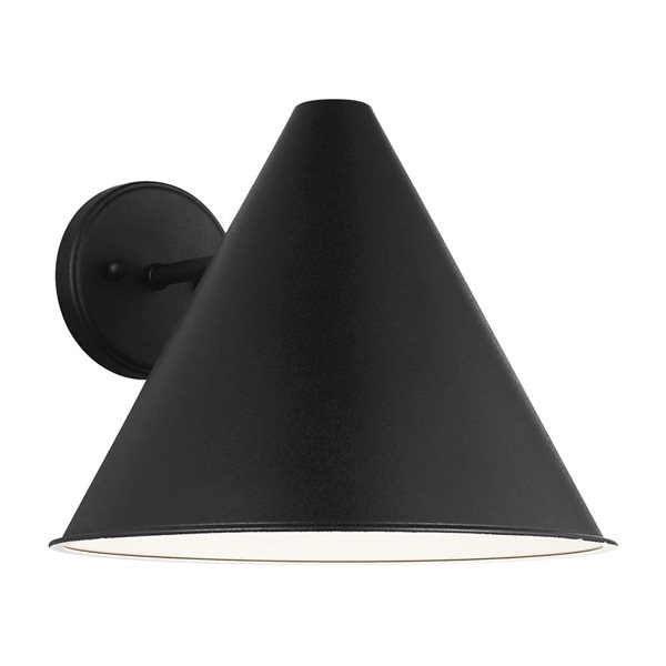 Generation Lighting Crittenden 75 W Large One-Light Outdoor Wall Lantern - Black