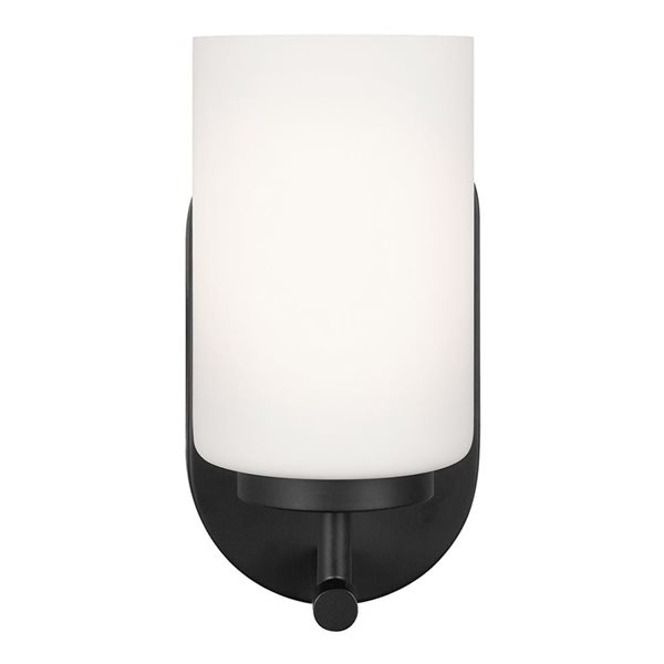 Generation Lighting Oslo Black Steel One Light Wall Bath Sconce