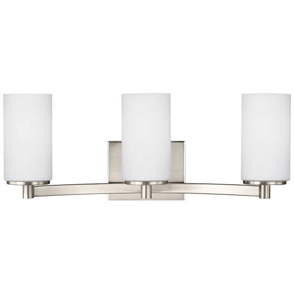 Generation Lighting Hettinger Three-Light Bath Wall Light - Brushed Nickel