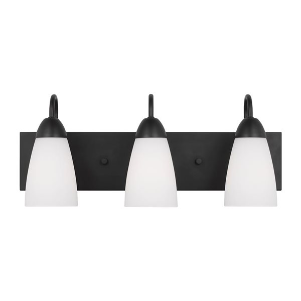 Generation Lighting Seville 3-Light Bathroom Vanity Light - Black