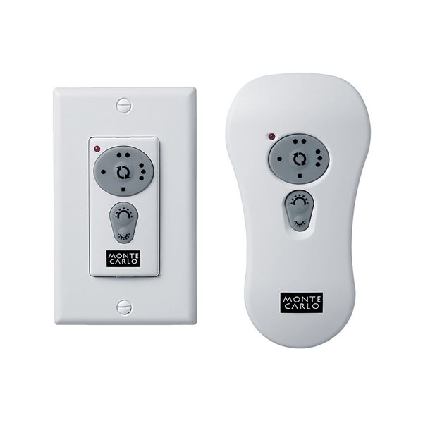 Generation Lighting 3-Speed Wall Control and Remote Control for Ceiling Fan w/ Circulate and Light Control - White