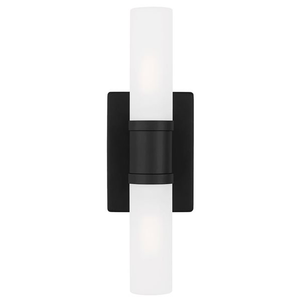 Generation Lighting Keaton Small 2-Light Bathroom Vanity Light - Black