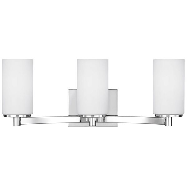 Generation Lighting Hettinger 3-Light Bathroom Vanity Light - Chrome