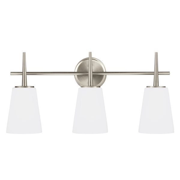 Generation Lighting Driscoll 3-Light Bathroom Vanity Light - Brushed Nickel