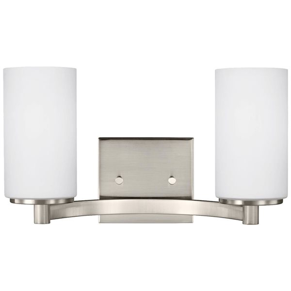 Generation Lighting Hettinger 2-Light Bathroom Vanity Light - Brushed Nickel