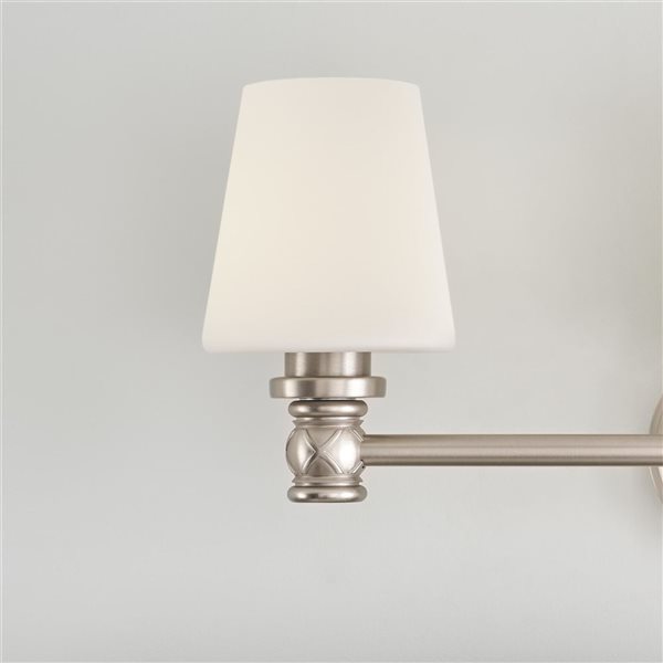 Generation Lighting Xavierre 3-Light Nickel Vanity Light Bar