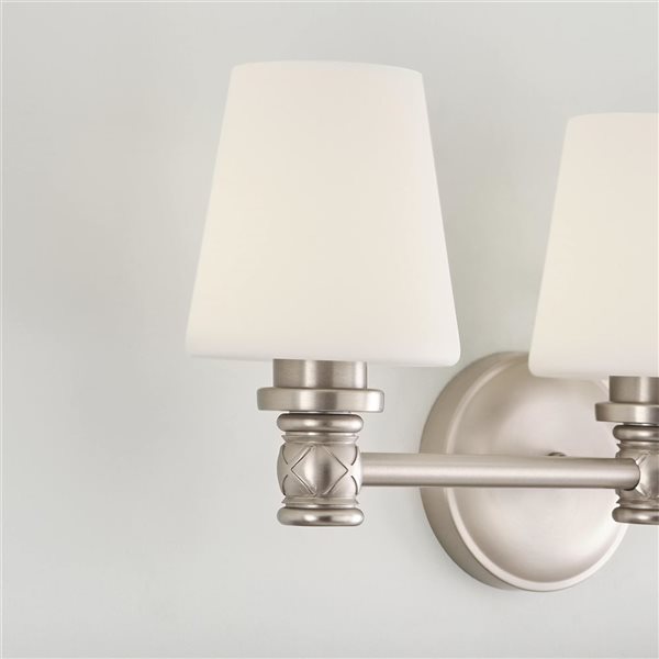 Generation Lighting Xavierre 3-Light Nickel Vanity Light Bar