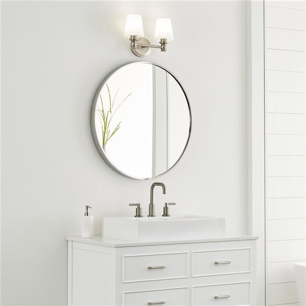 Generation Lighting Xavierre 2-Light Nickel Vanity Light Bar