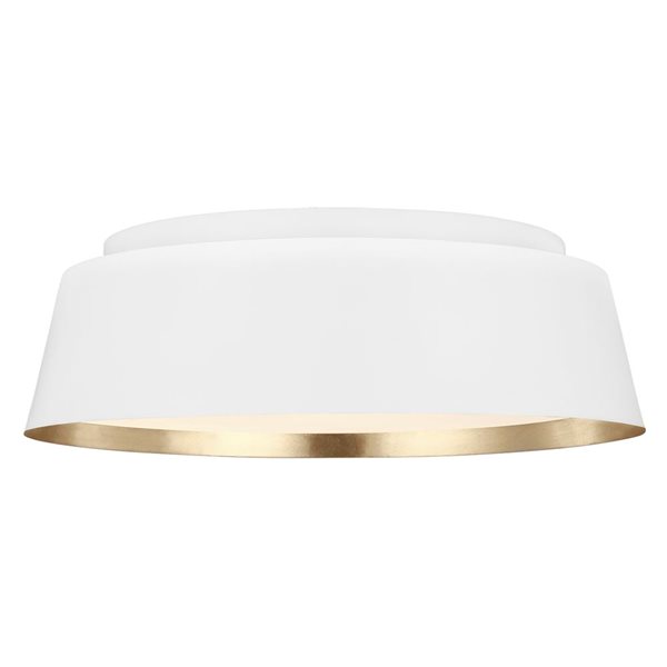 Generation Lighting Asher 14.5-in White Medium Flush Mount