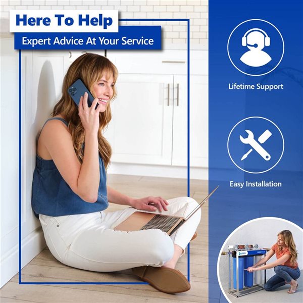 Express Water Whole House 2-Pack Activated Carbon 5 Micron Block Filter - 4.5 x 20-in