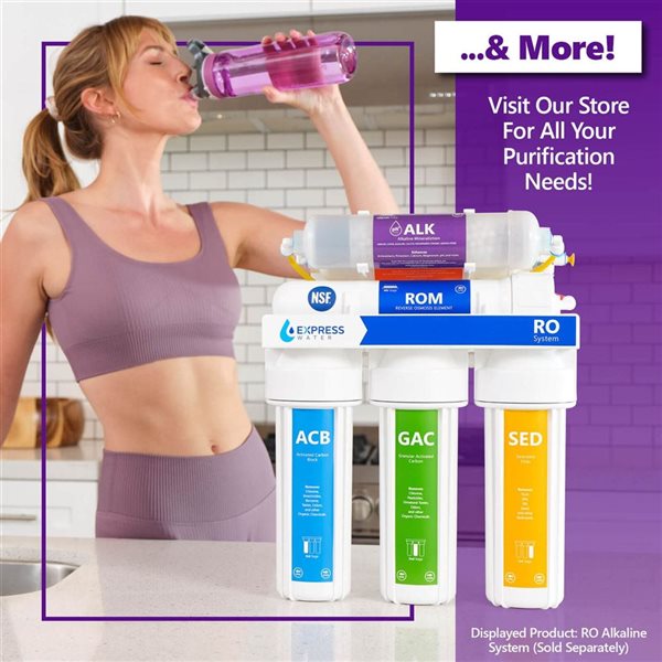 Express Water Whole House 2-Pack Activated Carbon 5 Micron Block Filter - 4.5 x 20-in