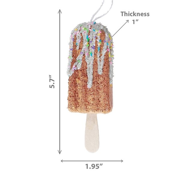 iH casadécor Gingerbread Popsicle Multicolour Plastic Hanging Ornaments - 12/Pack