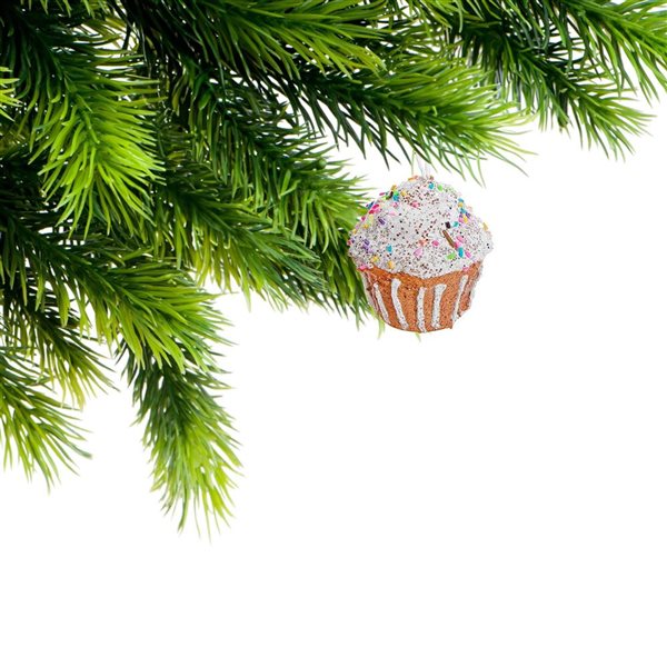 iH casadécor Cupcake Multicolour Plastic Hanging Ornaments - 12/Pack