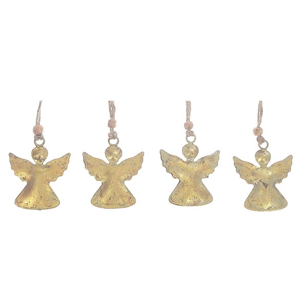 iH casadécor Angel Tree Star Gold Plastic Hanging Ornaments - 1/Pack