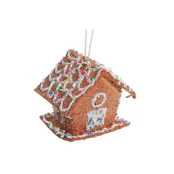 iH casadécor Gingerbread Birdhouse Multicolour Plastic Hanging Ornaments - 12/Pack
