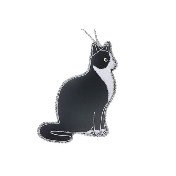 iH casadécor Handcrafted Black Cat Multicolour Plastic Hanging Ornaments - 2/Pack