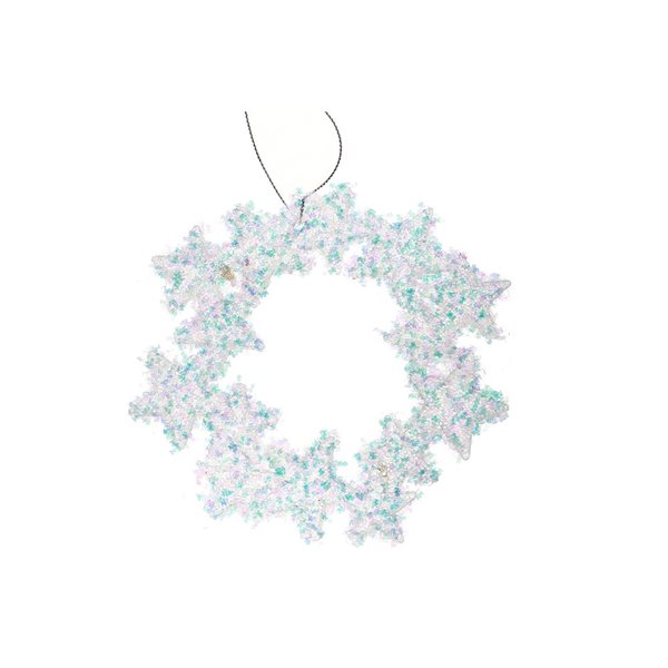 iH casadécor Whimsical Wreath Silver Plastic Hanging Ornaments - 12/Pack