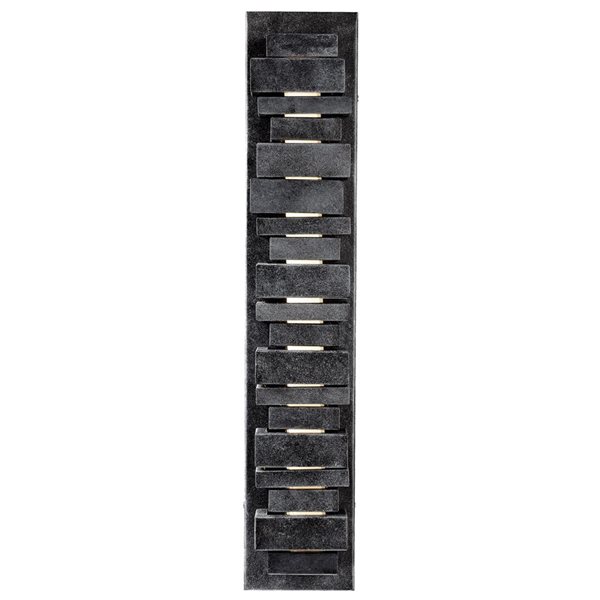 Generation Lighting Ledgend 32 W Medium Rectangle 1-Light LED Outdoor Sconce - Dark Weathered Zinc